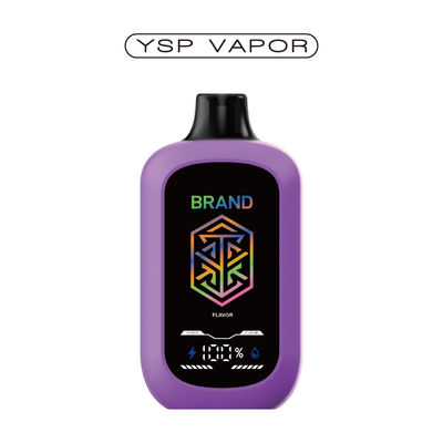 5% Nicotina 15000+ Puffs Dispositivo AIO 15ml Grande schermo Regolabile flusso d'aria E vaporizzatore Personalizzato 10+ sapori