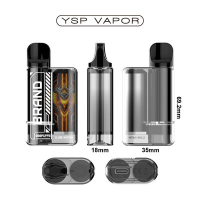 OEM 3ML Vape Pod System 800 Puffs Smart Vape Pen Senza Nicotina