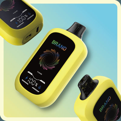 5% Nicotina 15000+ Puffs Dispositivo AIO 15ml Grande schermo Regolabile flusso d'aria E vaporizzatore Personalizzato 10+ sapori